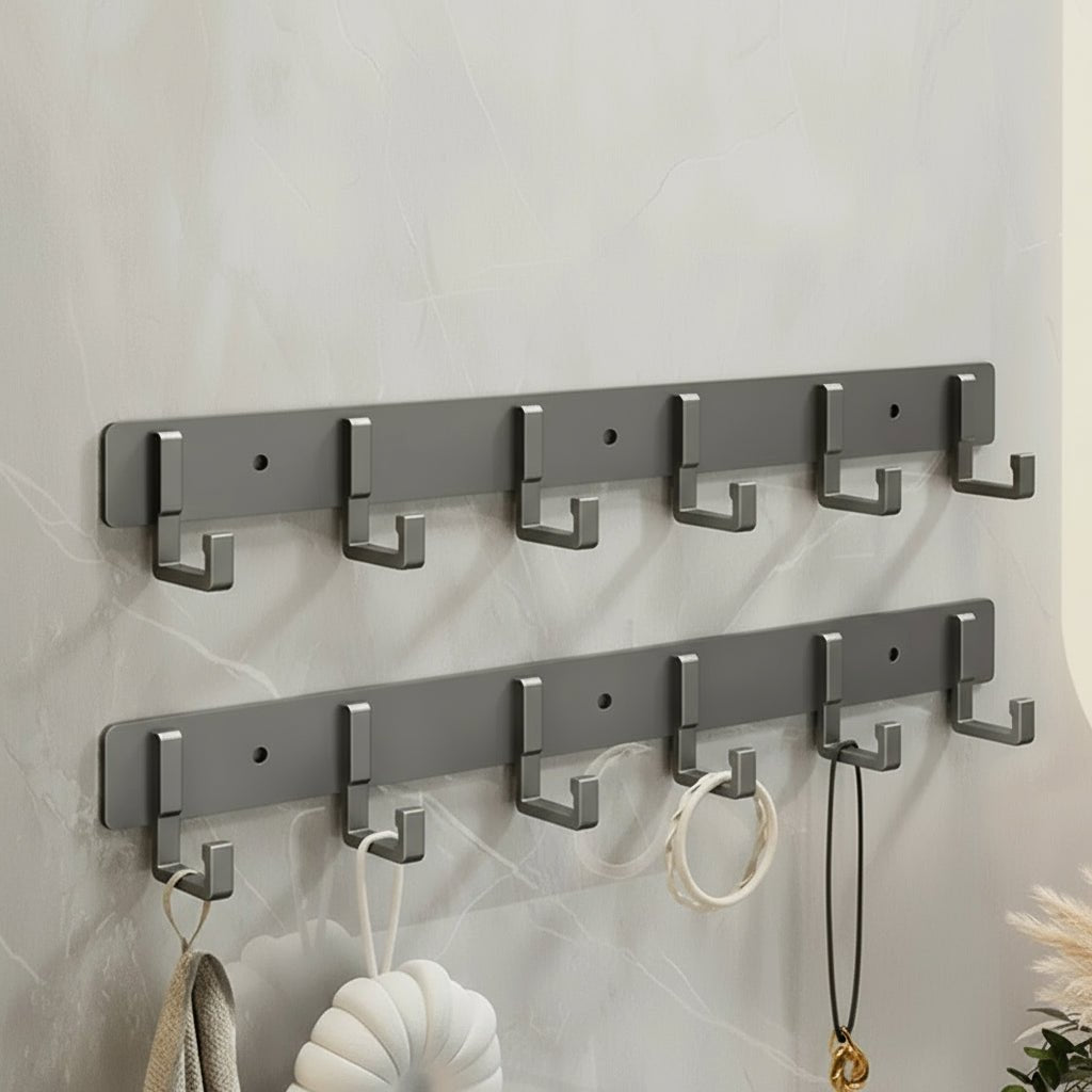 Stable Wall Mounted Coat Rack With Black Hooks For Stylish Organization | Temsk