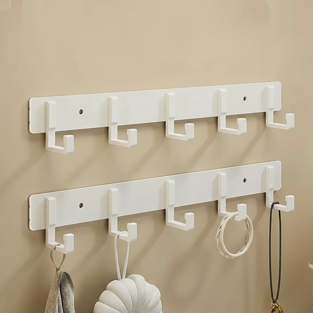 Stable Wall Mounted Coat Rack With Black Hooks For Stylish Organization | Temsk