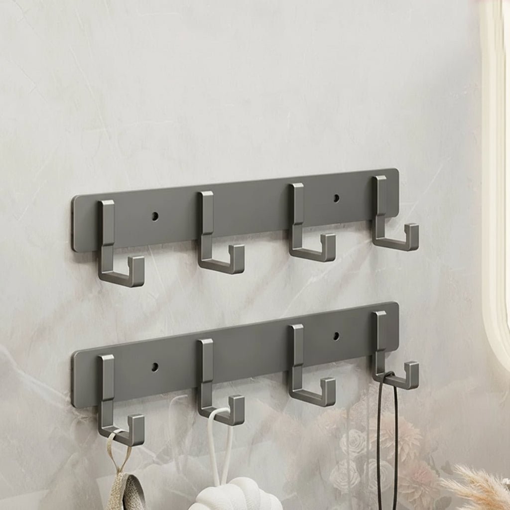Stable Wall Mounted Coat Rack With Black Hooks For Stylish Organization | Temsk