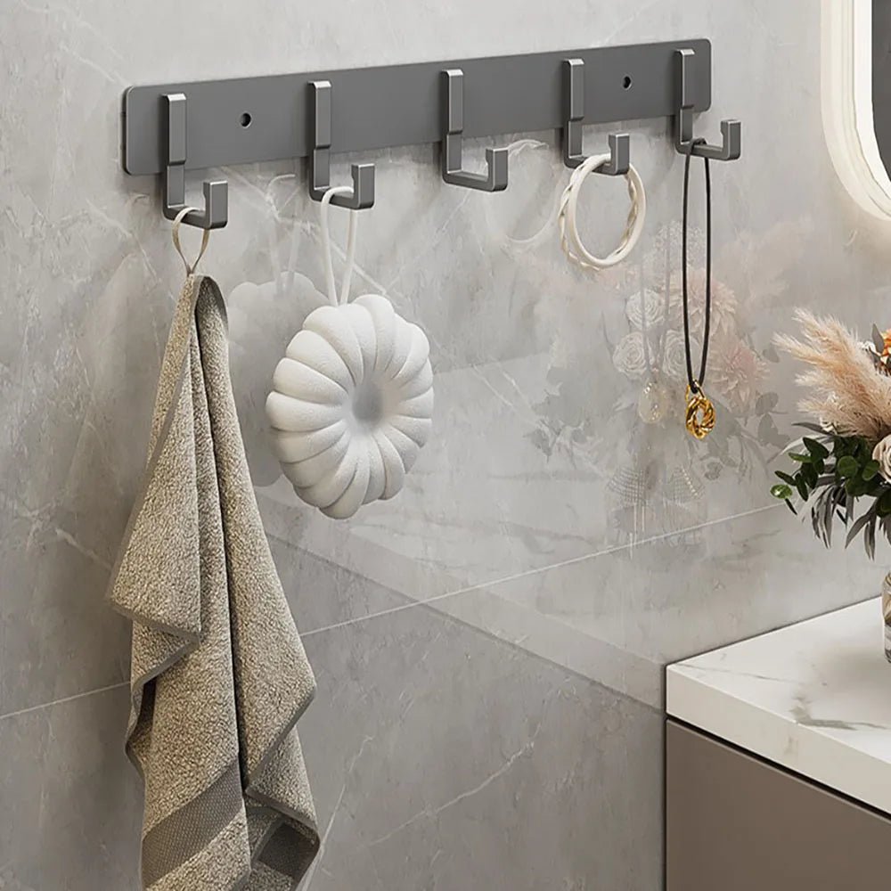 Stable Wall Mounted Coat Rack With Black Hooks For Stylish Organization | Temsk
