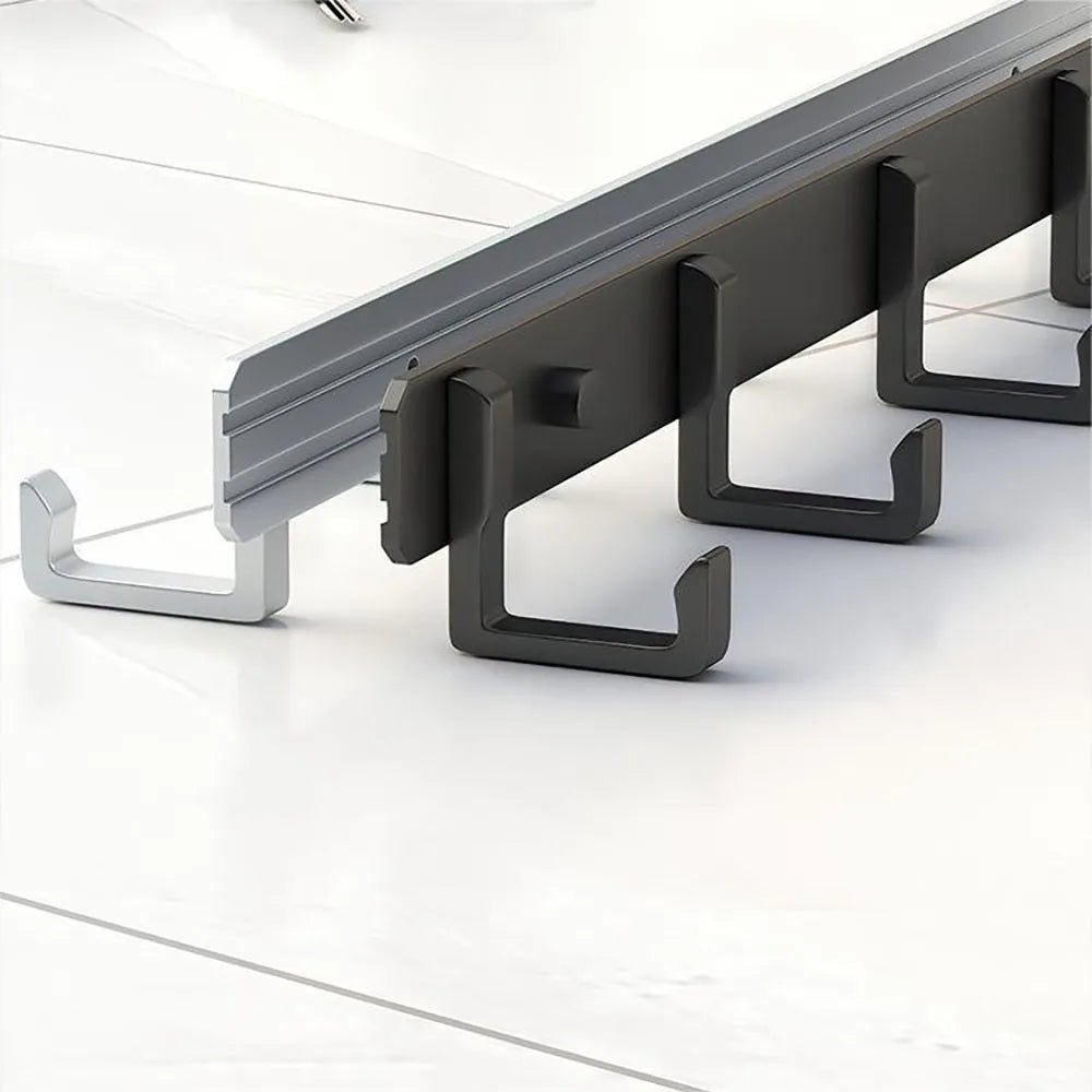 Stable Wall Mounted Coat Rack With Black Hooks For Stylish Organization | Temsk
