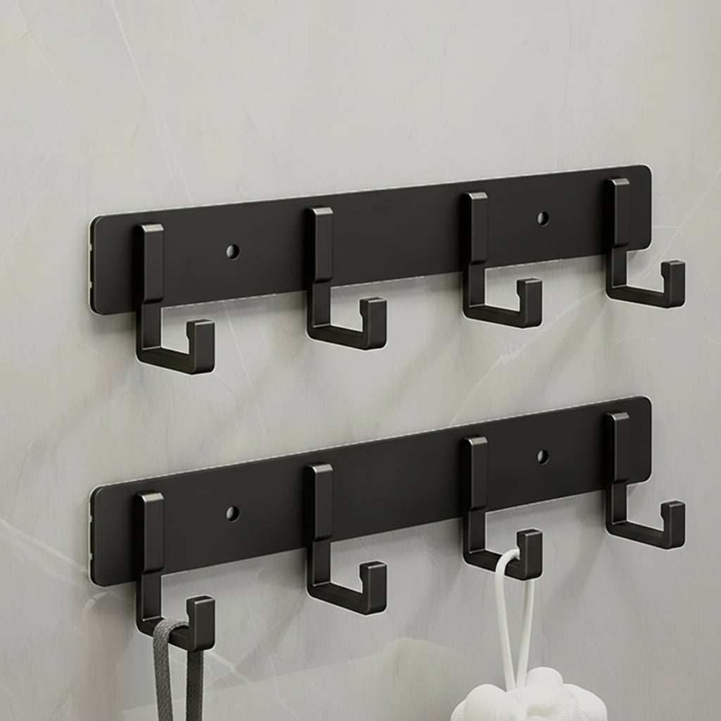 Stable Wall Mounted Coat Rack With Black Hooks For Stylish Organization | Temsk