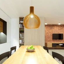 Handgefertigte Holz-Pendelleuchte im nordischen Naturdesign | Temsk