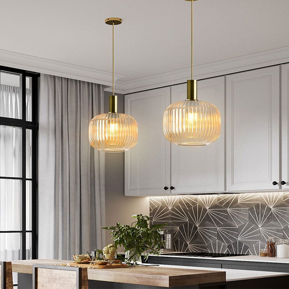 Aurora Pendant Lights In Fluted Glass For Home Lighting And Decor | Temsk