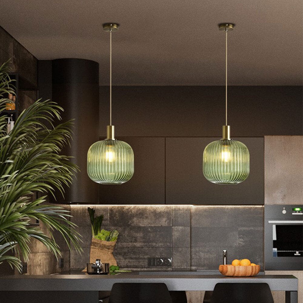 Aurora Pendant Lights In Fluted Glass For Home Lighting And Decor | Temsk