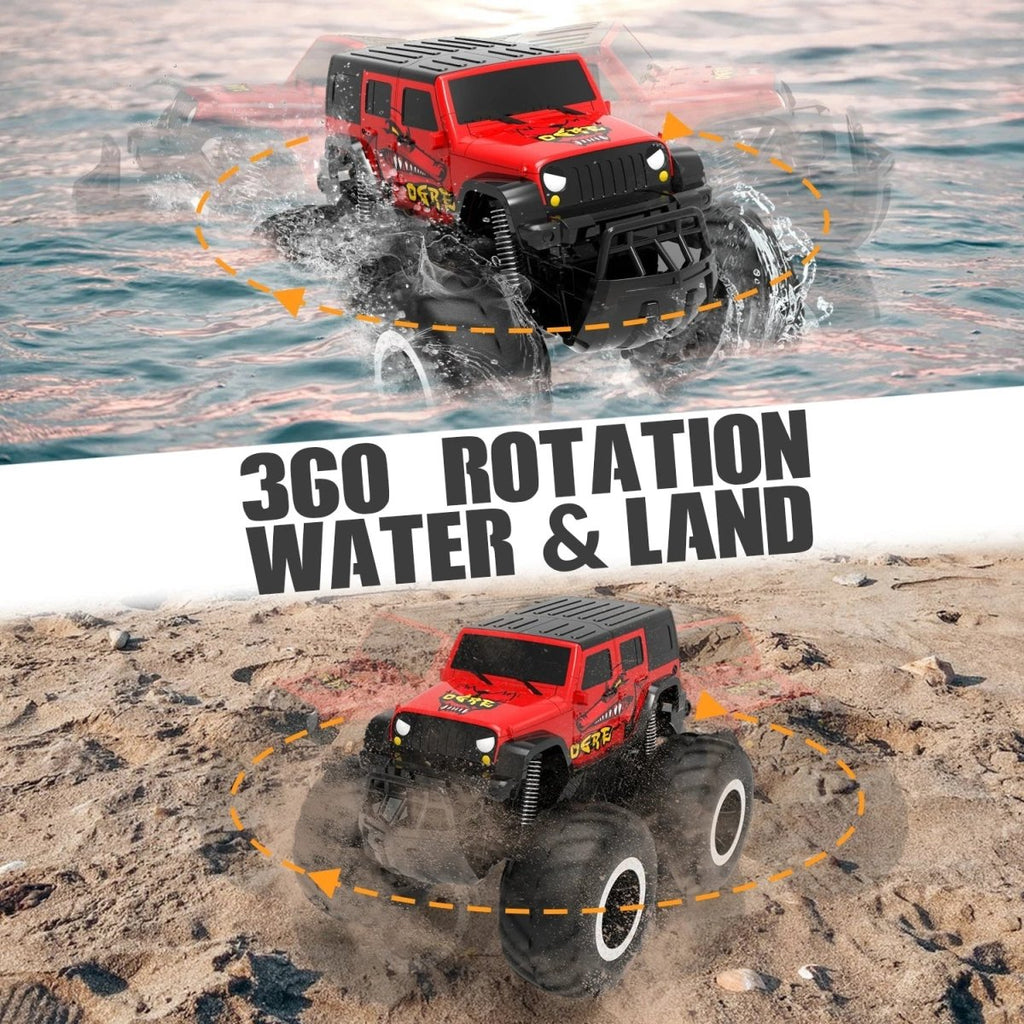 AquaRidge Amphibious 4WD RC Car For Water And Land Stunts | Temsk