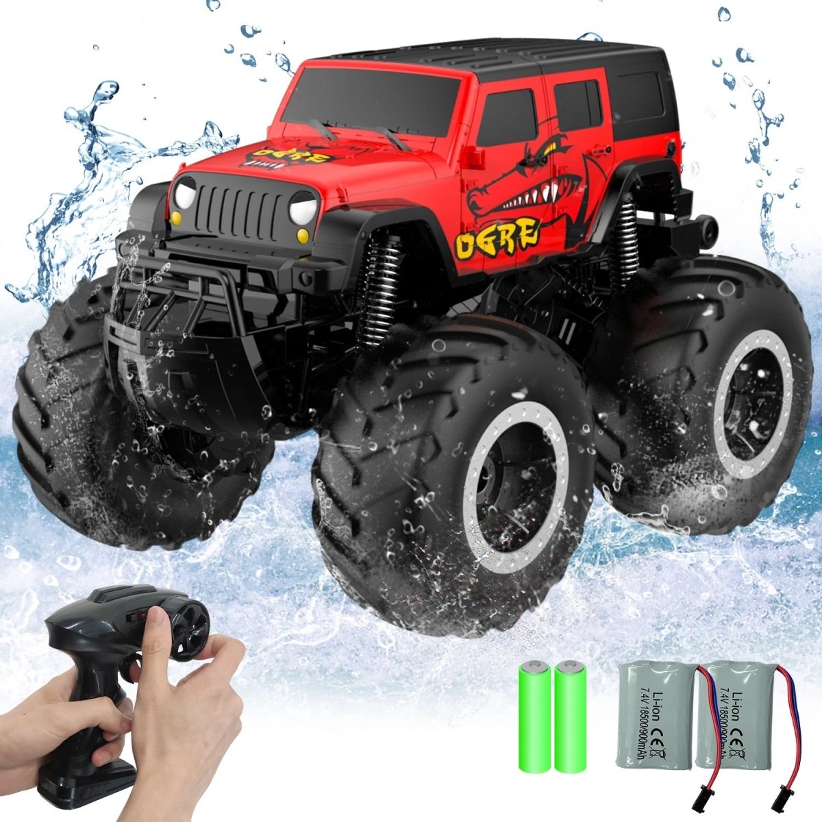 AquaRidge Amphibious 4WD RC Car For Water And Land Stunts | Temsk