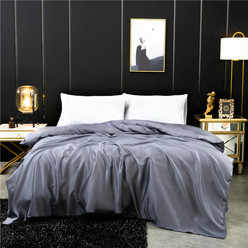 Duvet Cover In Solid Color Made From Mulberry Silk | Temsk