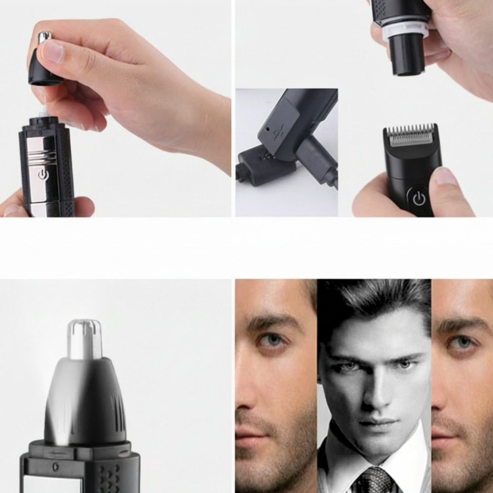 Compact Nose And Ear Hair Trimmer For Precise Grooming On The Go | Temsk