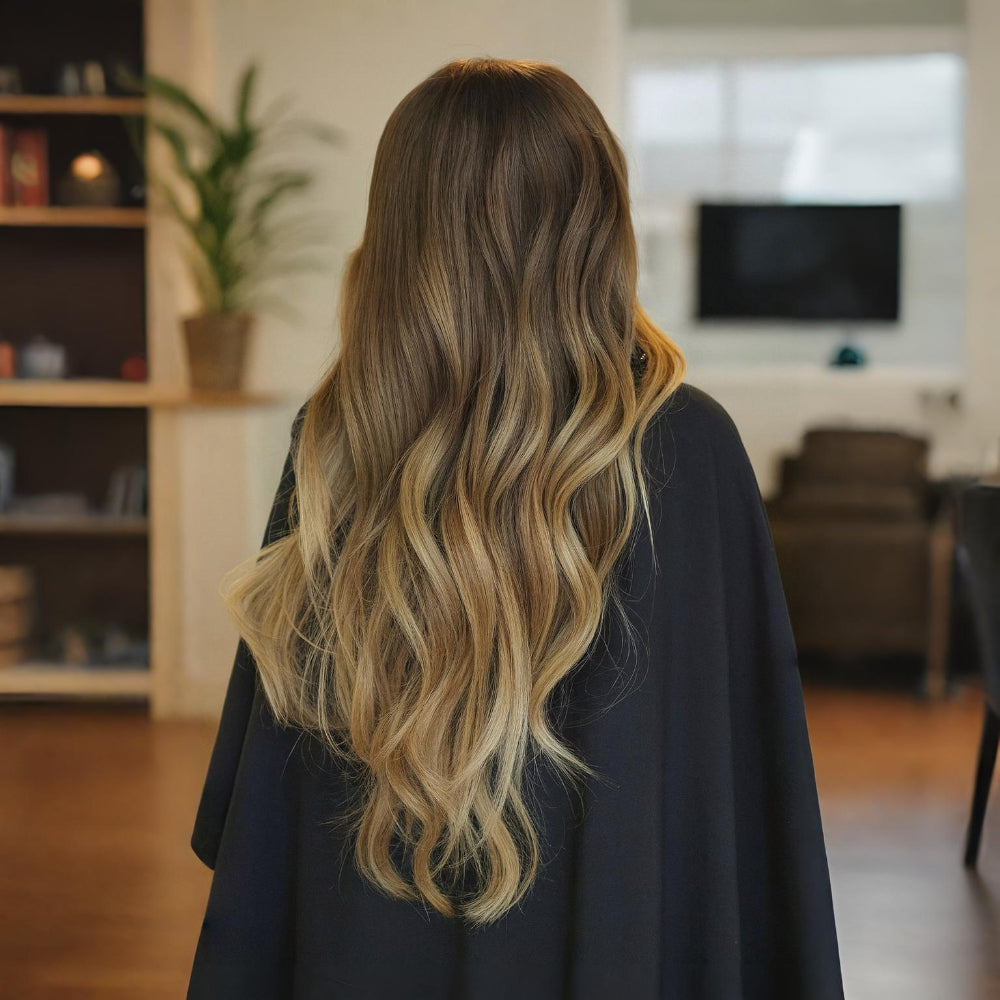 Gewellte natürliche Haarverlängerungen zum Einklemmen für lange Länge und Volumen | Temsk