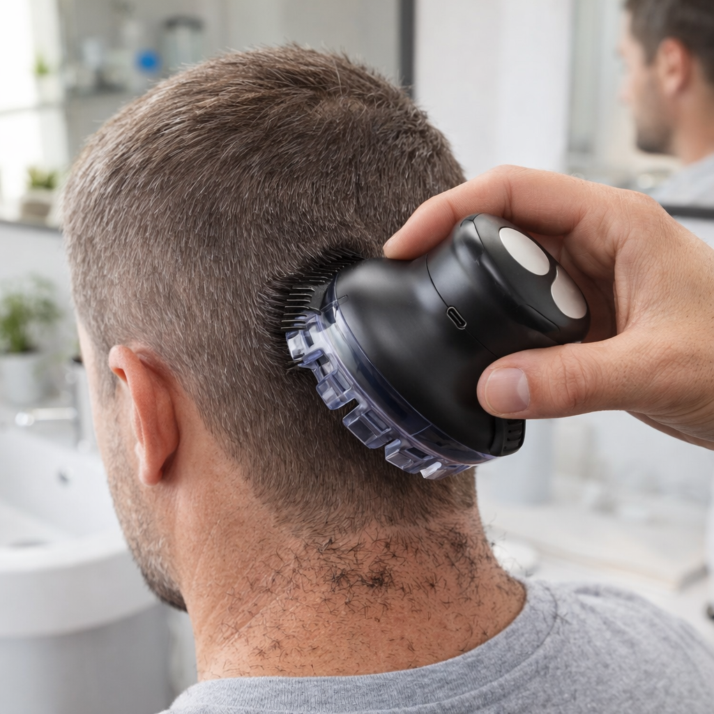 Kabelloser Haarschneider und Trimmer mit 360-Grad-Rasierkopf | Temsk