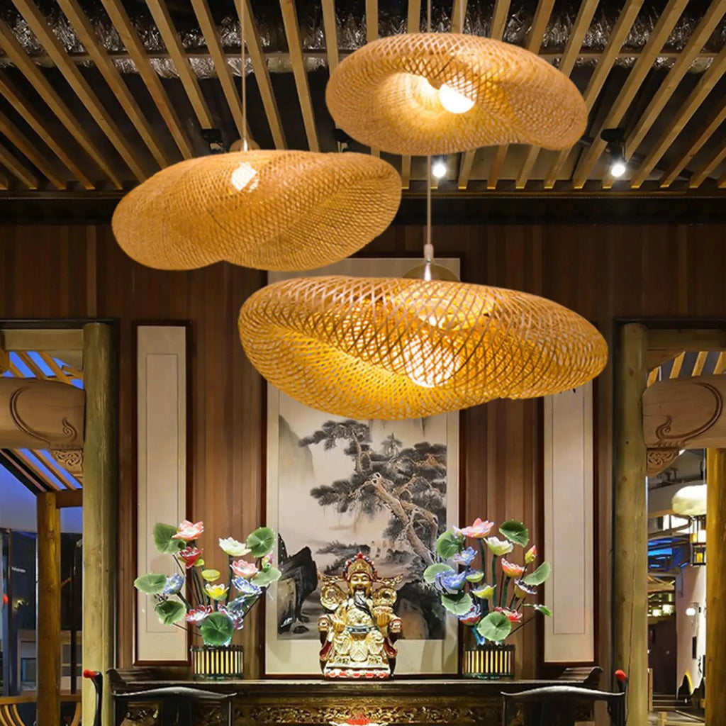 VerdantGlow Bamboo Pendant Lighting Fixture By VerdantGlow | Temsk