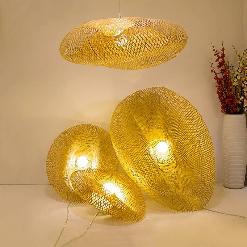 VerdantGlow Bamboo Pendant Lighting Fixture By VerdantGlow | Temsk