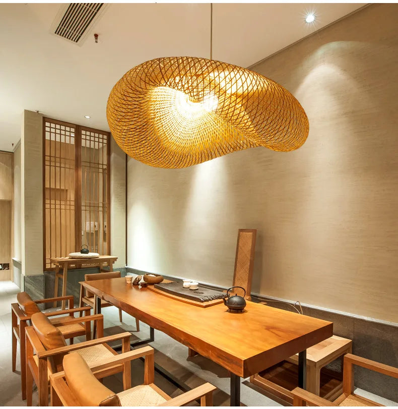 VerdantGlow Bamboo Pendant Lighting Fixture By VerdantGlow | Temsk