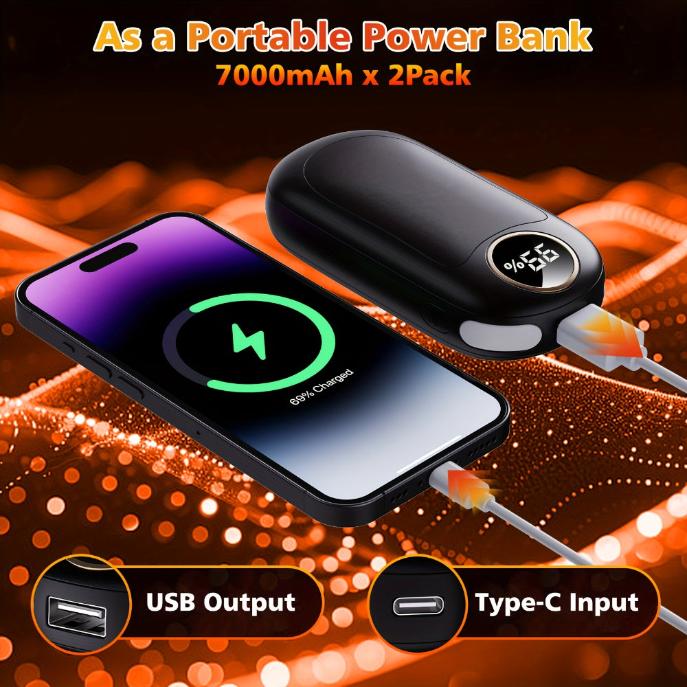Two Rechargeable Pocket Hand Warmers For Portable Warmth | Temsk