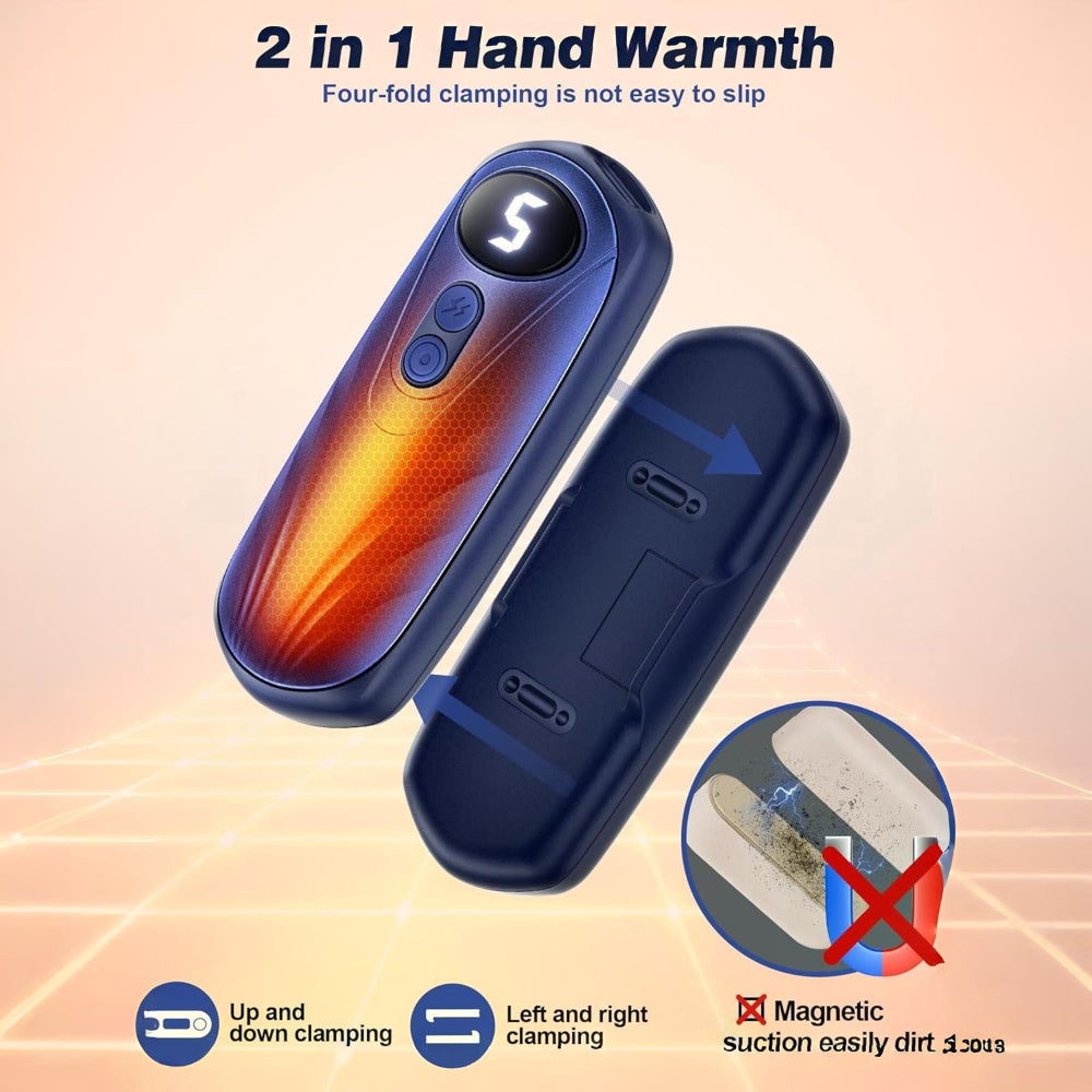 Rechargeable Hand Warmers With LED Display And Compact Pocket Heater | Temsk
