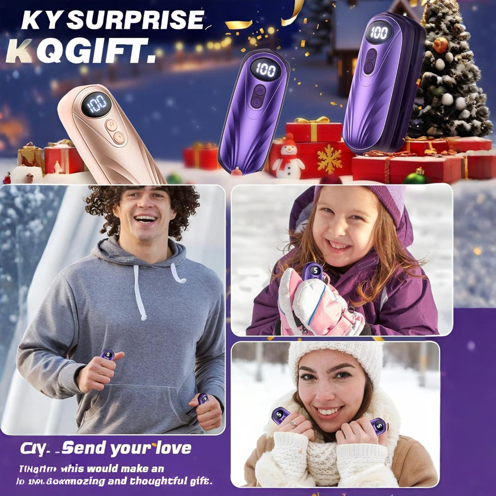 Rechargeable Hand Warmers With LED Display And Compact Pocket Heater | Temsk