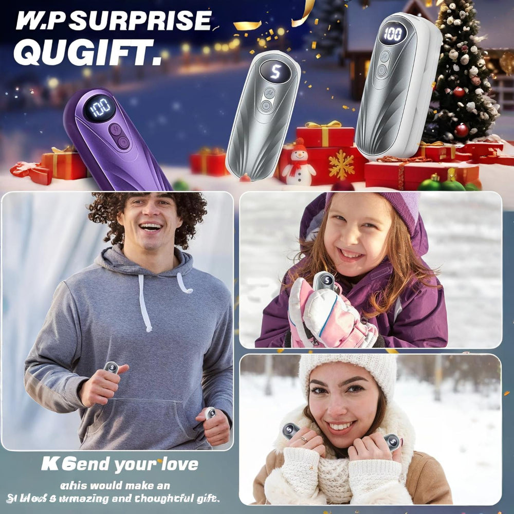 Rechargeable Hand Warmers With LED Display And Compact Pocket Heater | Temsk