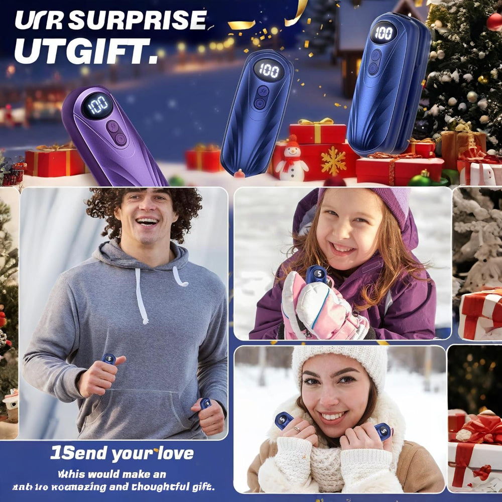Rechargeable Hand Warmers With LED Display And Compact Pocket Heater | Temsk