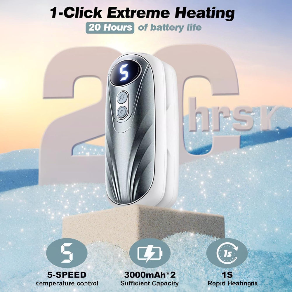Rechargeable Hand Warmers With LED Display And Compact Pocket Heater | Temsk