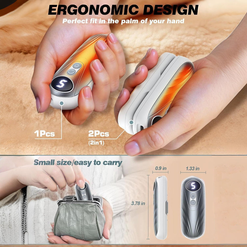 Rechargeable Hand Warmers With LED Display And Compact Pocket Heater | Temsk