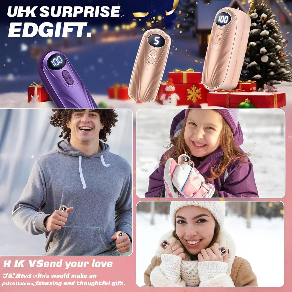 Rechargeable Hand Warmers With LED Display And Compact Pocket Heater | Temsk