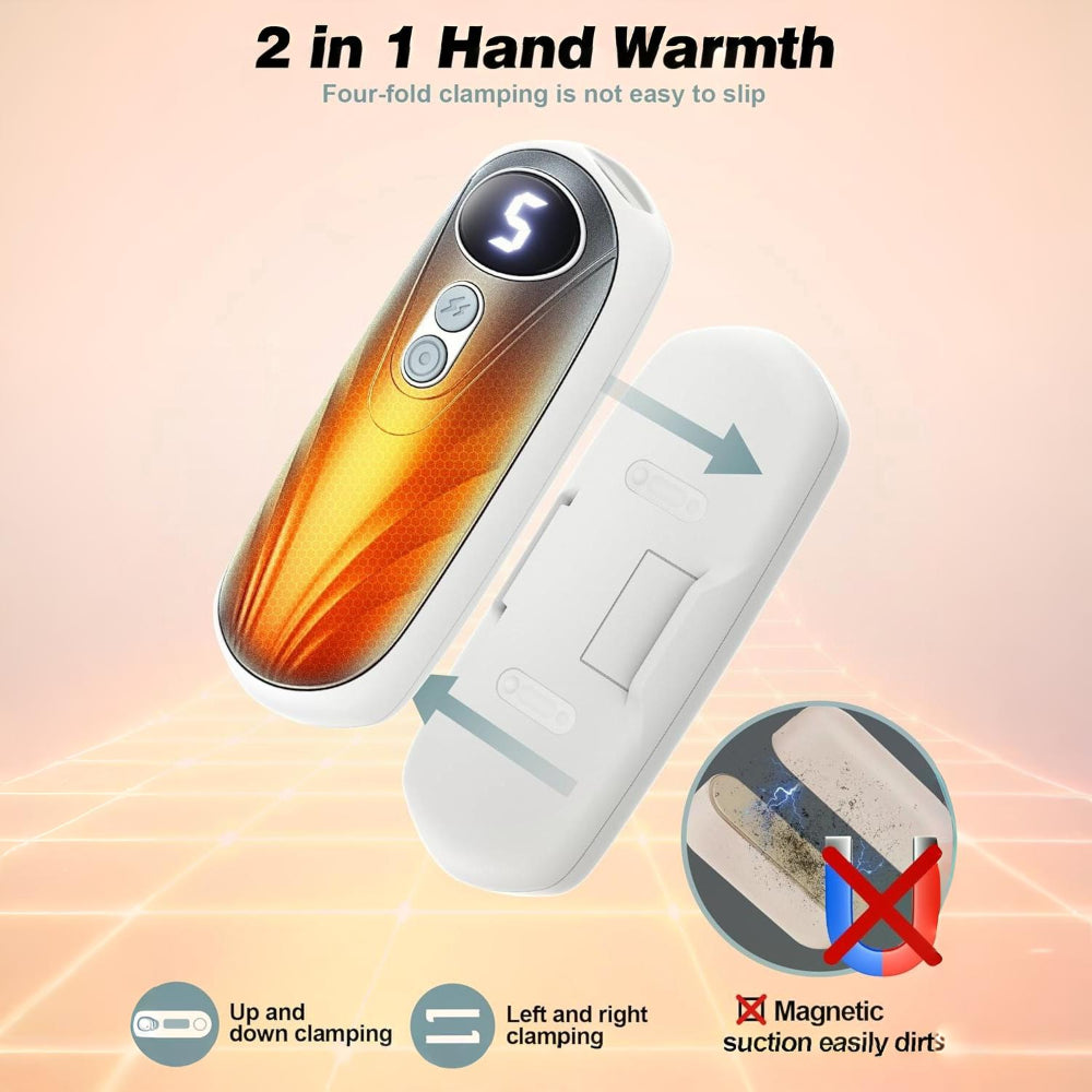 Rechargeable Hand Warmers With LED Display And Compact Pocket Heater | Temsk