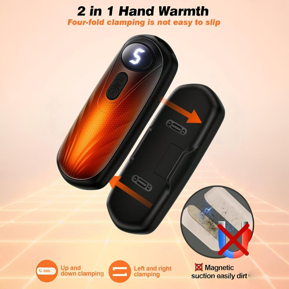 Rechargeable Hand Warmers With LED Display And Compact Pocket Heater | Temsk