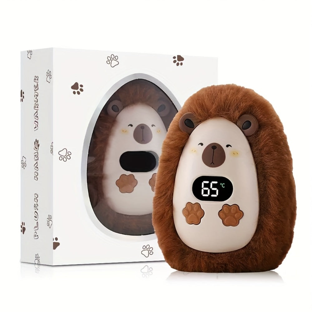 Rechargeable Plush Pocket Hand Warmer With LCD Display | Temsk