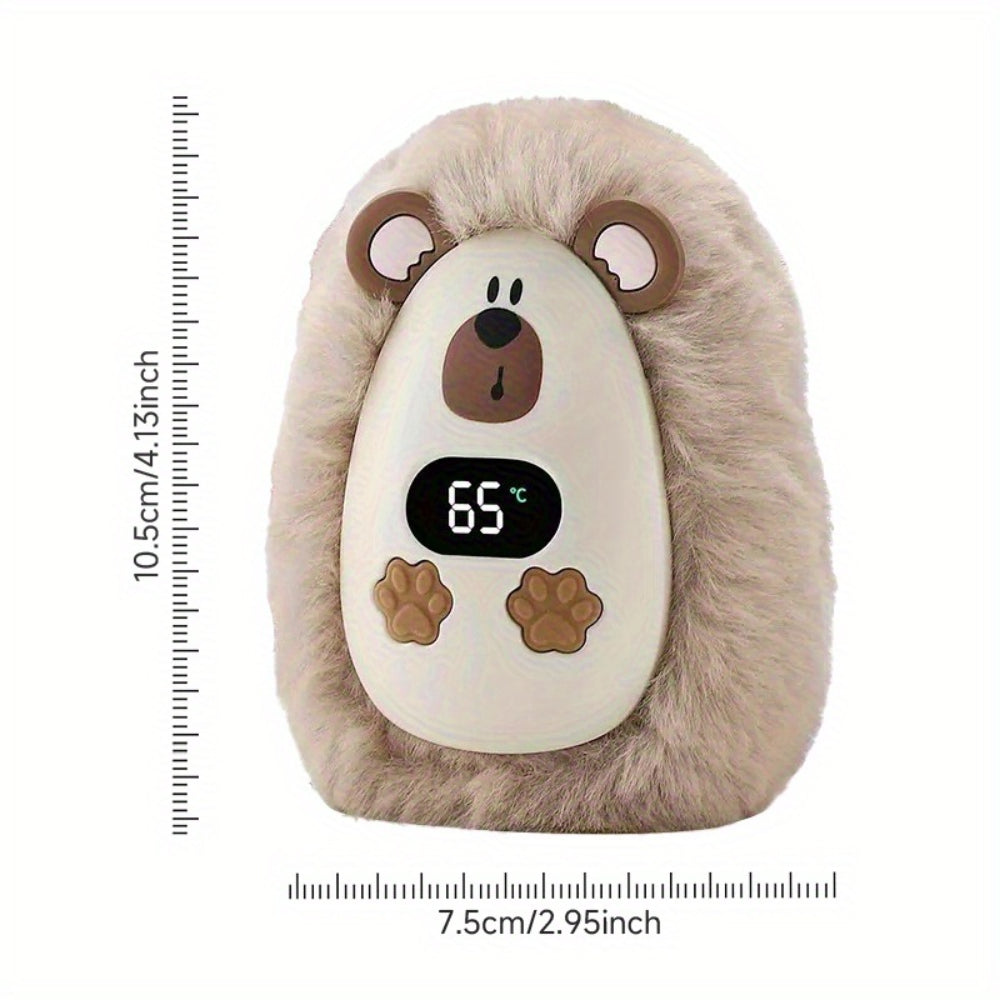 Rechargeable Plush Pocket Hand Warmer With LCD Display | Temsk