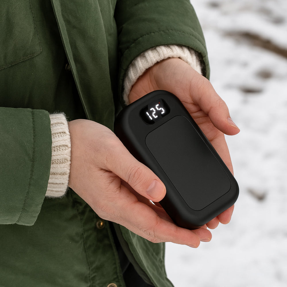 Rechargeable Pocket Hand Warmers Dual Pack With Adjustable Heat | Temsk