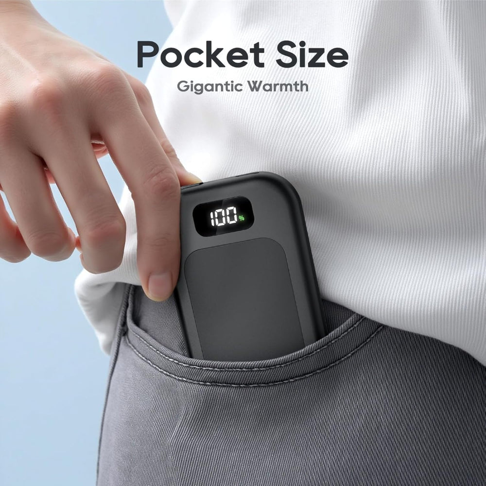 Rechargeable Pocket Hand Warmers Dual Pack With Adjustable Heat | Temsk