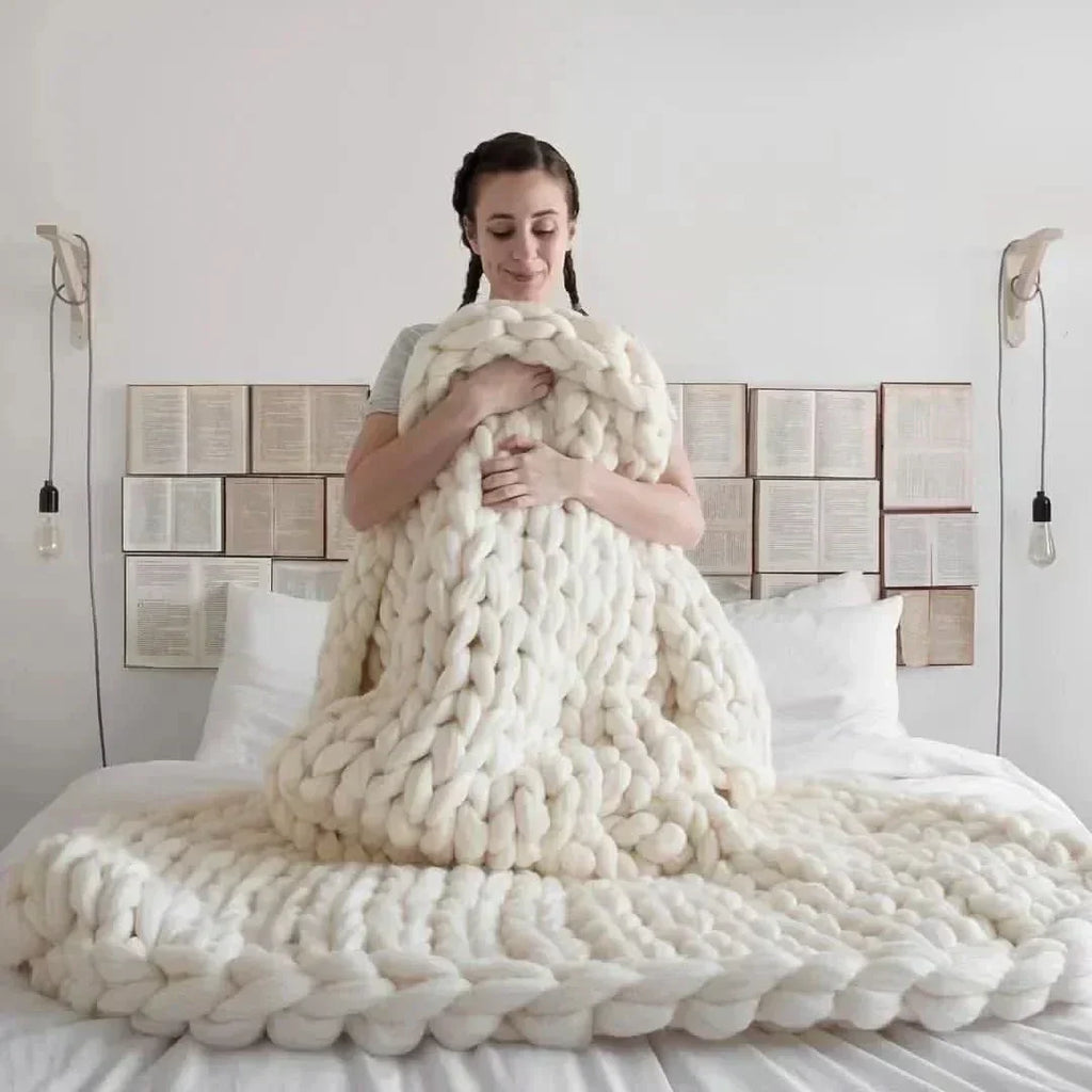 CoziNest Handmade Minky Chunky Blanket For Ultimate Comfort | Temsk