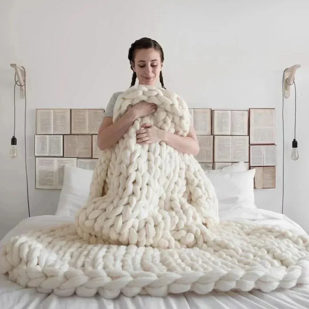 CoziNest Handmade Minky Chunky Blanket For Ultimate Comfort | Temsk