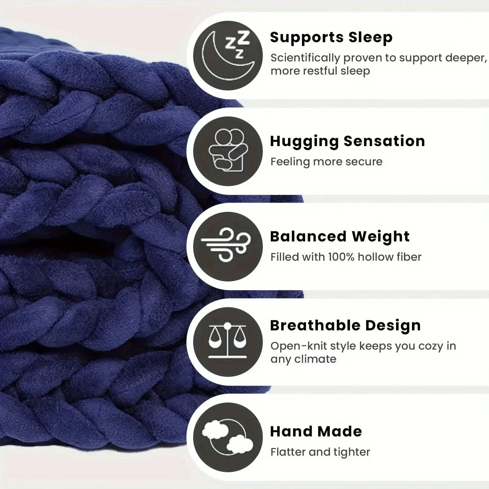 CoziNest Handmade Minky Chunky Blanket For Ultimate Comfort | Temsk