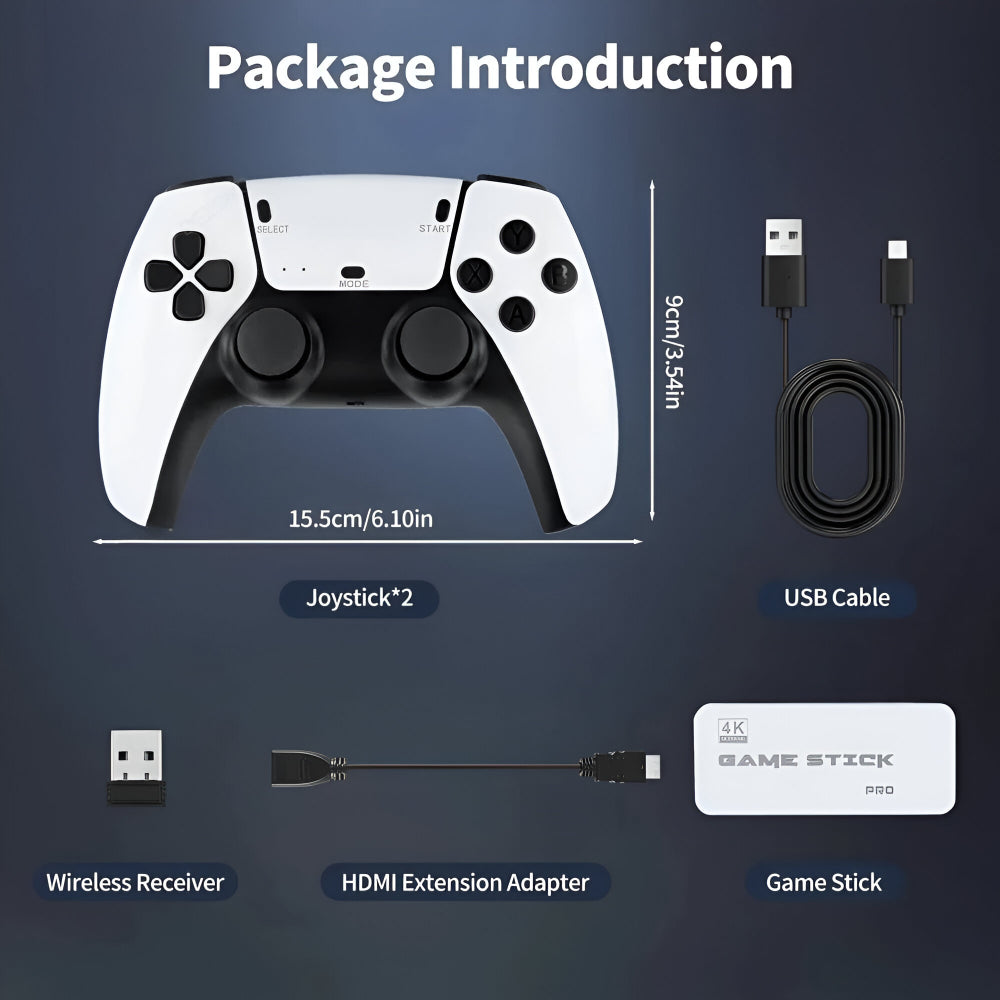 Retro kabelloser HDMI-Spielstick mit 20.000 integrierten Spielen für Ihren Fernseher | Temsk