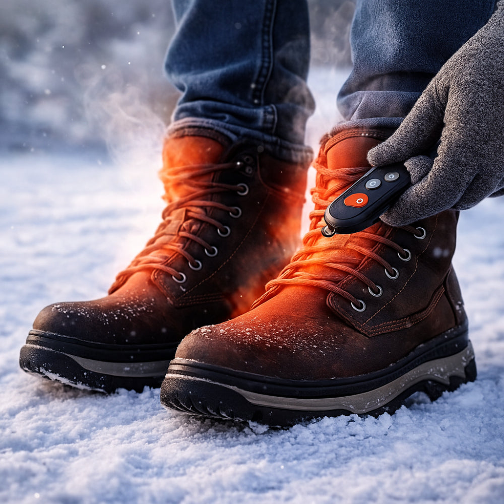 Kabellose beheizbare Einlegesohlen für Winterstiefel mit Fernbedienung | Temsk