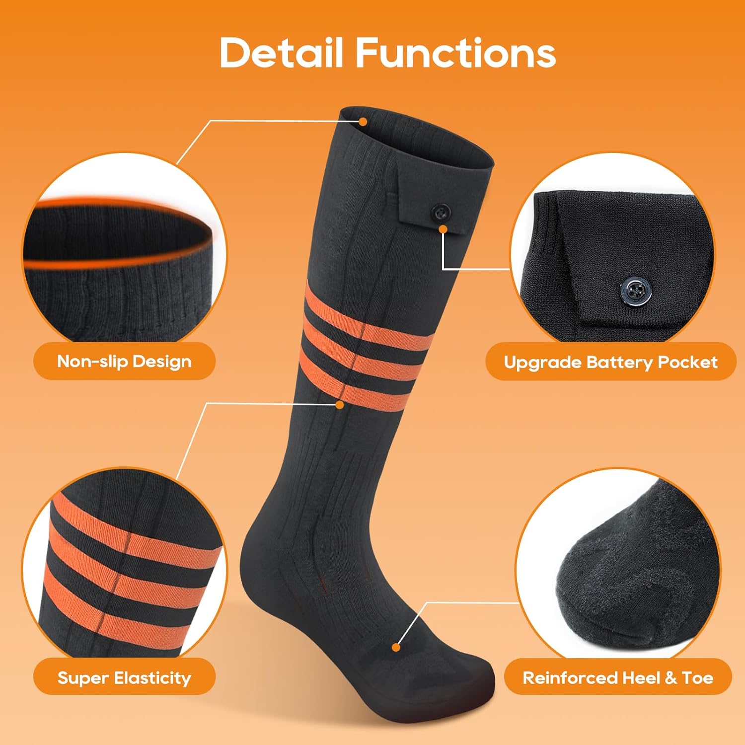 Heated Socks With App Temperature Control For Outdoor Use | Temsk