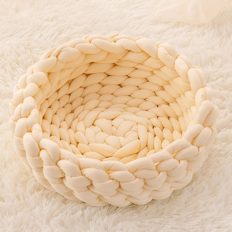 Woolhaven Pet Nest Soft Wool Basket With Raised Edge Support | Temsk
