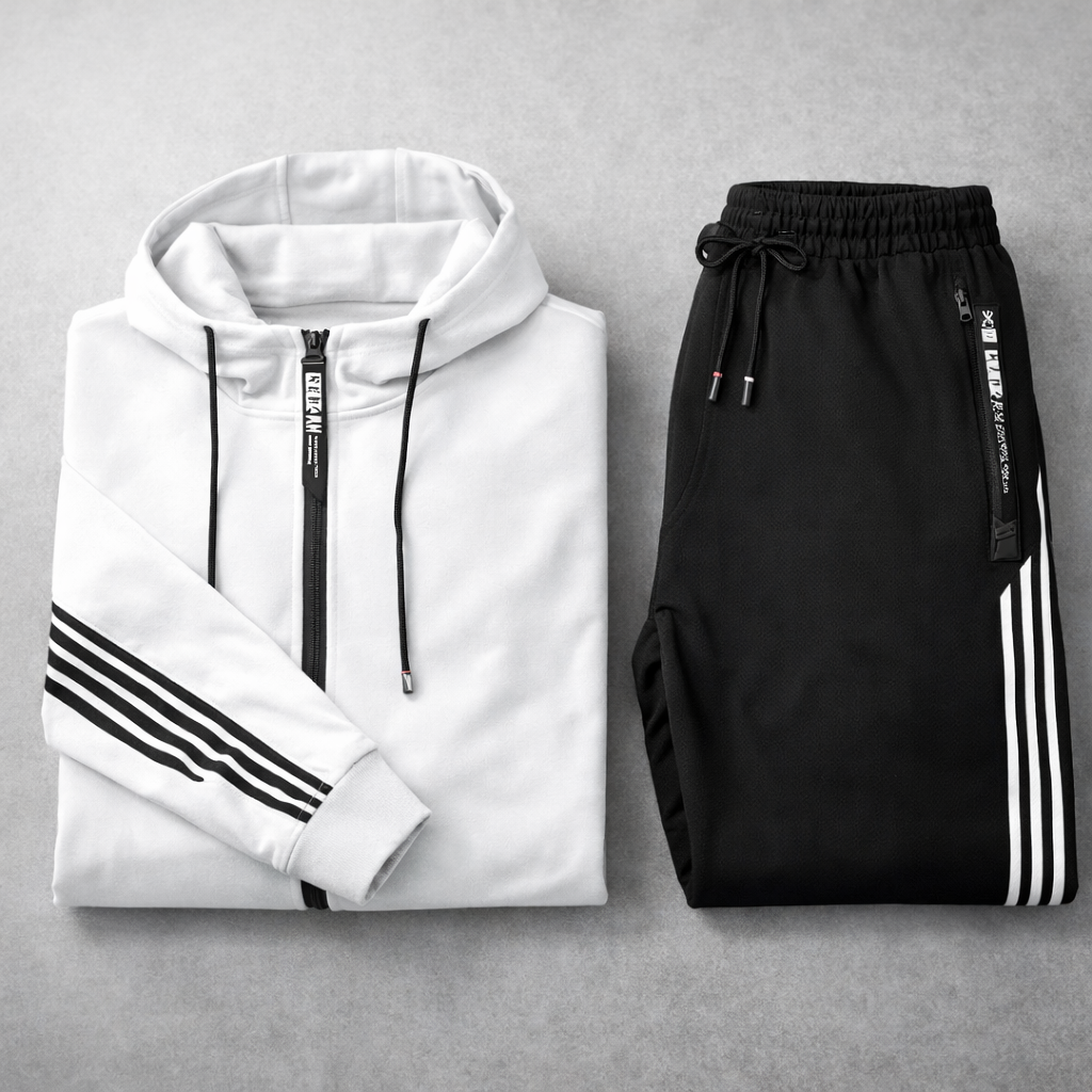Herren atmungsaktives Trainingsanzug-Set mit Hoodie und Jogginghose | Temsk