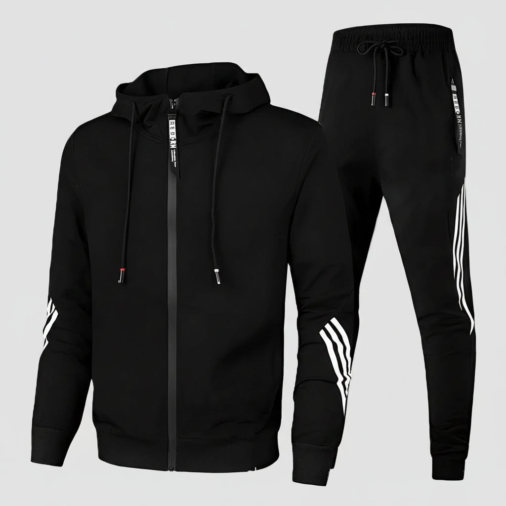 Herren atmungsaktives Trainingsanzug-Set mit Hoodie und Jogginghose | Temsk
