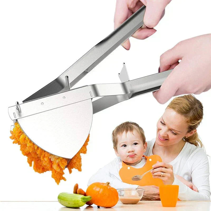 FloraMash High-Performance Stainless Steel Potato Press for Baby Food and Fruit | Temsk