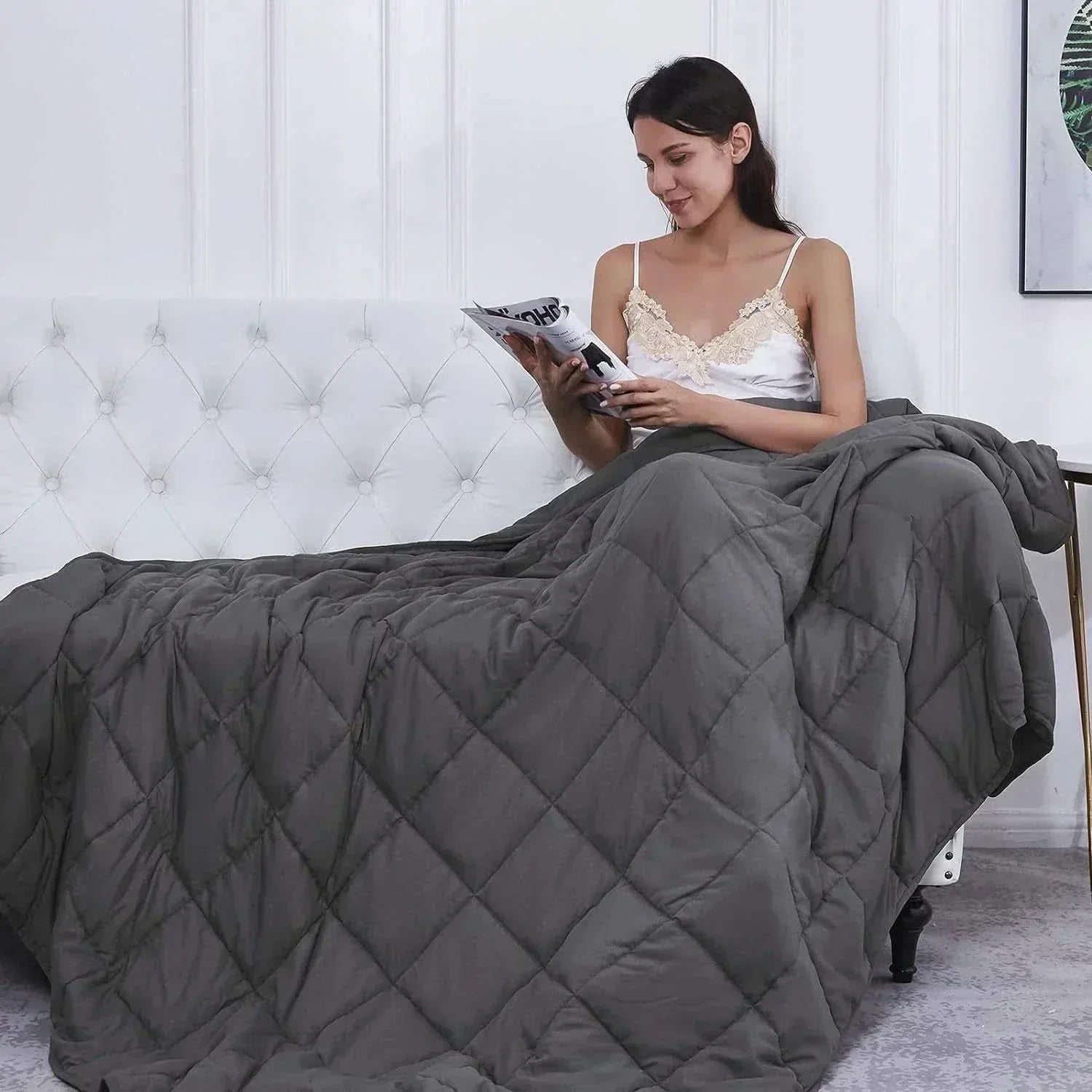 SereneNest Cotton Weighted Blanket for Restful Sleep | Temsk