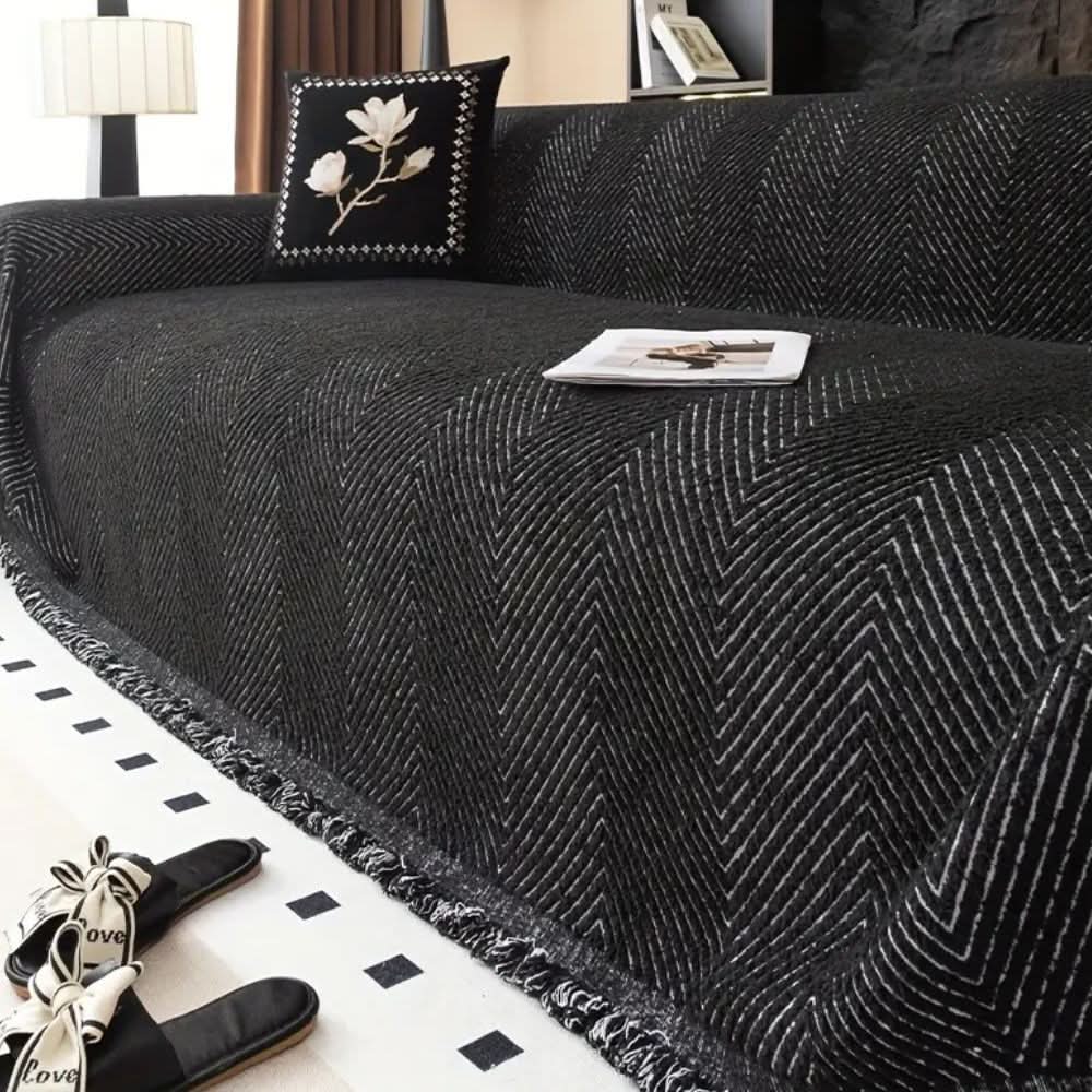 CozyShield Herringbone Sofa Cover, Splash-Proof and Non-Slip | Temsk