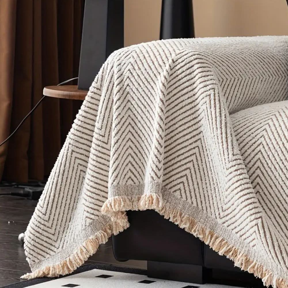 CozyShield Herringbone Sofa Cover, Splash-Proof and Non-Slip | Temsk