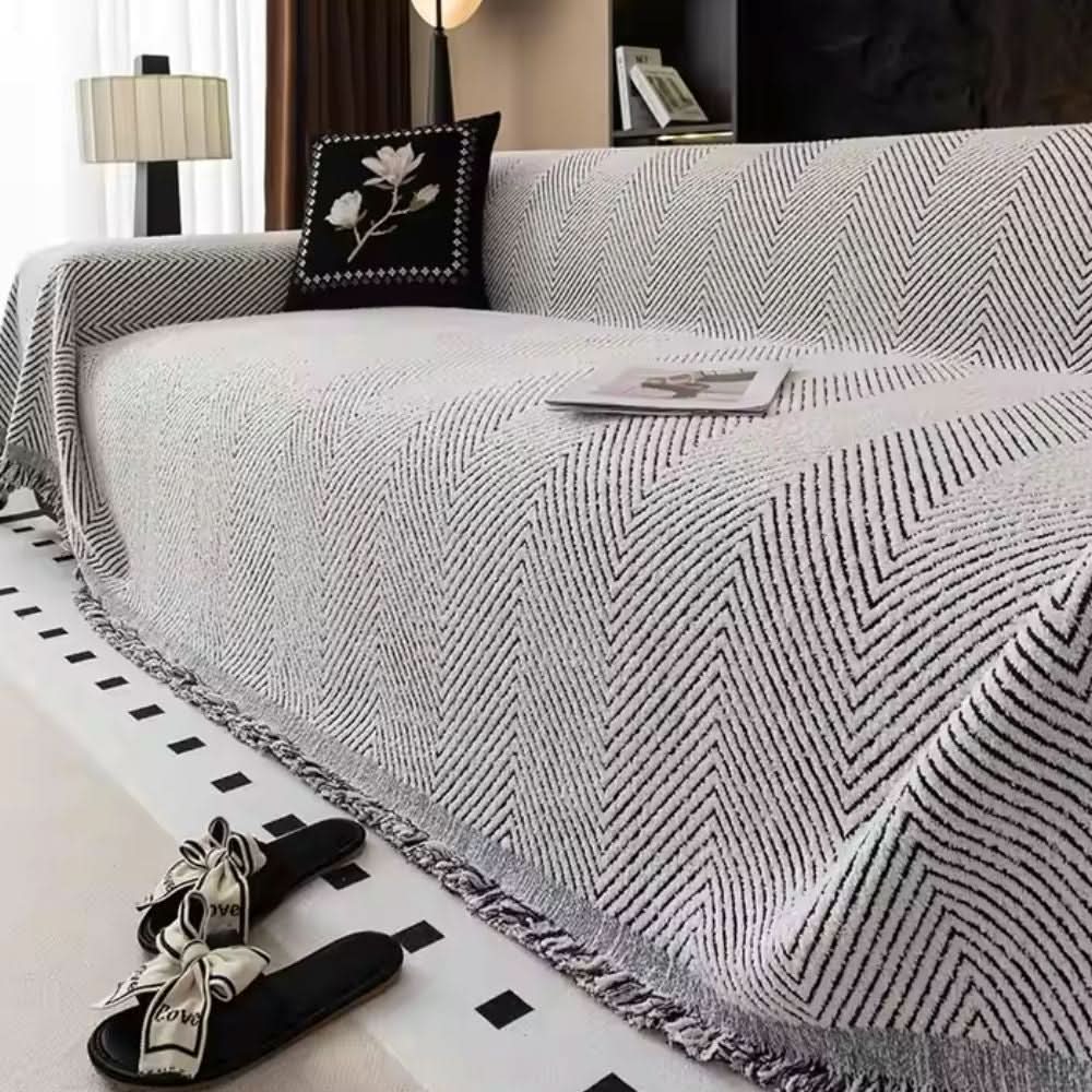 CozyShield Herringbone Sofa Cover, Splash-Proof and Non-Slip | Temsk