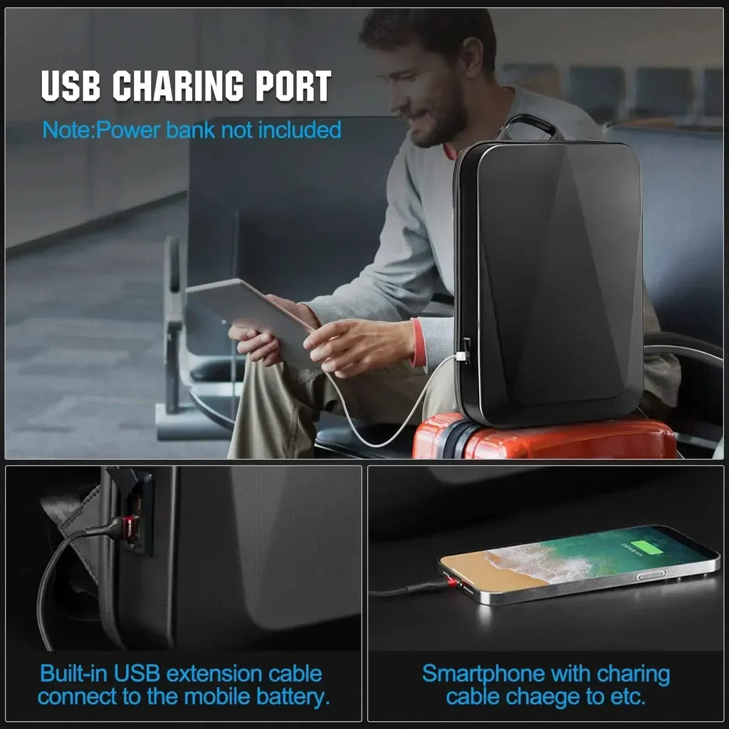 ApexGuard rozšiřitelný batoh na notebook s ochranou proti krádeži a USB portem | Temsk