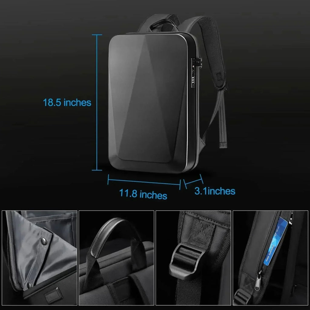 ApexGuard rozšiřitelný batoh na notebook s ochranou proti krádeži a USB portem | Temsk