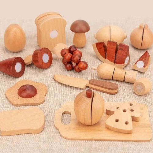 ForestNest Tree Trunk Style Wooden Kitchen For Kids Role Play Ages 3 And Up Temsk