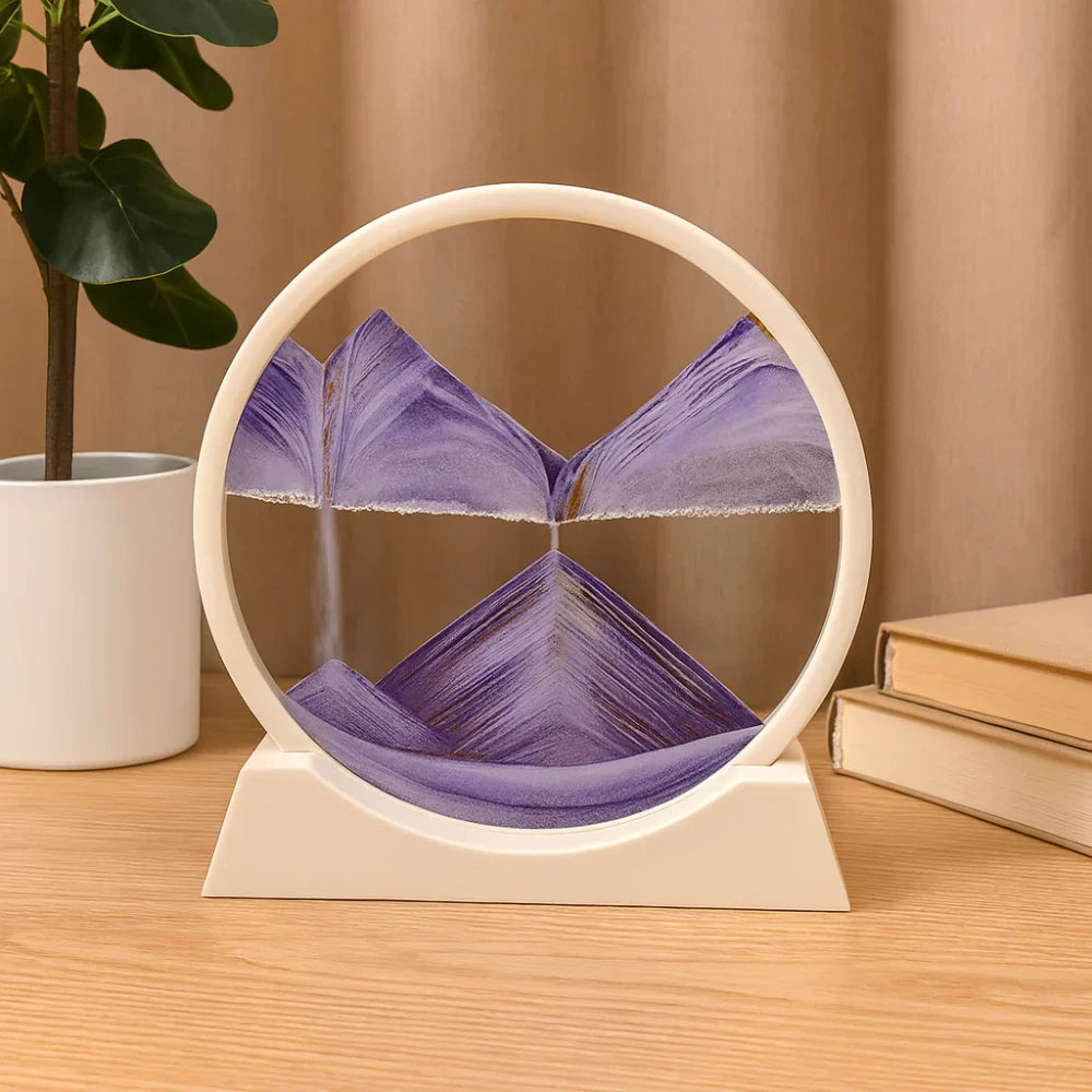 Soothing Moving Sand Glass Table Decor For Home Or Office | Temsk
